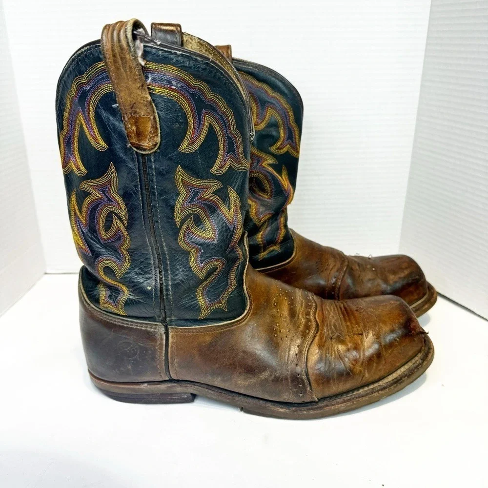 Double H USA Boots Mens sz 11 D Brown Leather Western Square Steel Toe DH3551